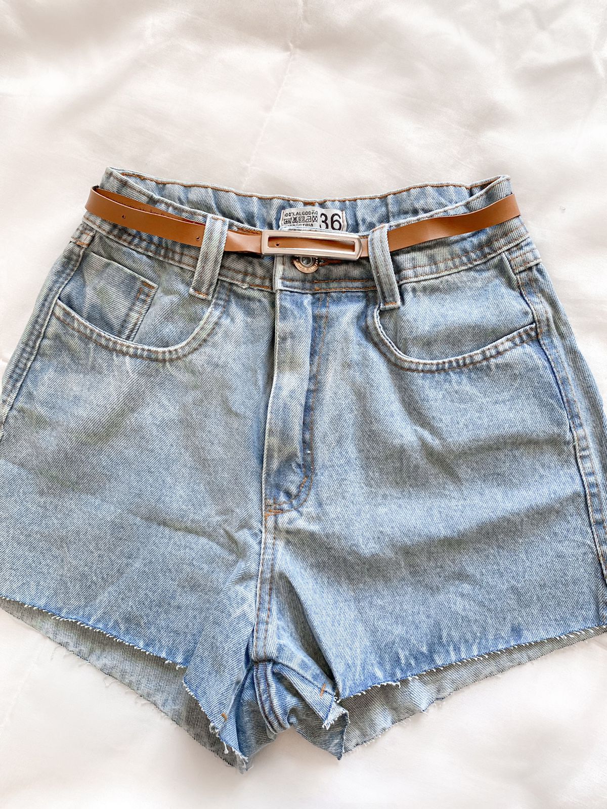 Short Jeans Com Cinto