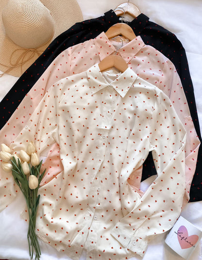 Blusa Camisa Manga Longa estampada