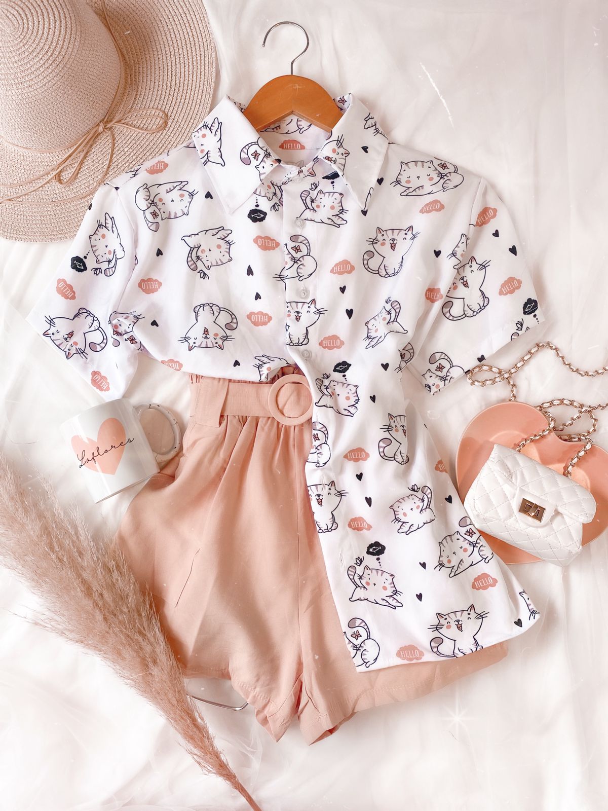 Blusa Camisa Gatinho